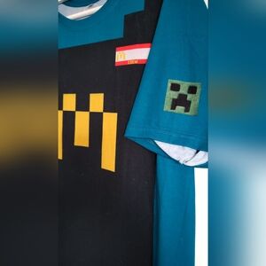 Teal and Black Creeper Kids T-Shirt